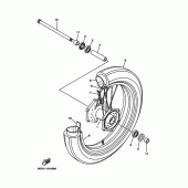 Схема узла: Переднее колесо Yamaha XVS1100 Drag Star Classic