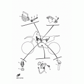 Схема вузла: Електроустаткування 1 Yamaha YZ250 YZ250FX