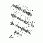 Схема узла: Трансмиссия Yamaha YZ250 YZ250