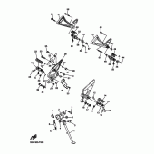Схема узла: Подножки и Подставка Yamaha FZ6 FZ6-SA2 (Naked, ABS)