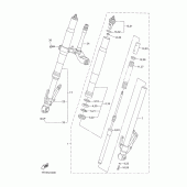 Схема вузла: Вилка передньої осі Yamaha YZF-R1 R1