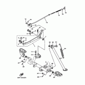 Схема вузла: Підножки і Підставка Yamaha TTR125 TT-R125
