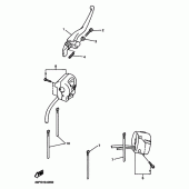 Схема вузла: Пульт керування кермом і важелем Yamaha XVZ1300 Royal Star