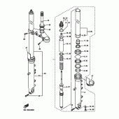 Схема вузла: Вилка передньої осі Yamaha YZF-R6/YZF600 R6