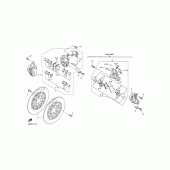 Схема узла: Передний тормоз Yamaha XJR400