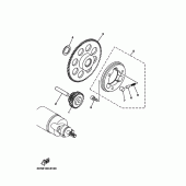 Схема вузла: Привід стартера Yamaha TTR50 TT-R50