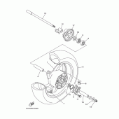 Схема вузла: Задне колесо Yamaha XP500 T-MAX