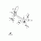 Схема вузла: Пульт управління рульовий та Важель Yamaha TTR225 TT-R225