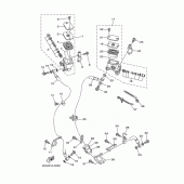 Схема узла: Передний тормозной цилиндр Yamaha YP250 Majesty