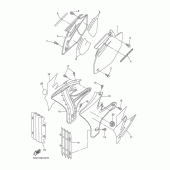 Схема вузла: Бічна кришка Yamaha YZ450F YZ450F