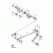 Схема вузла: Вал перемикання Yamaha YZF-R6/YZF600 R6