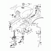 Схема вузла: Паливний бак Yamaha XVS950 XV950 Racer