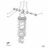 Схема вузла: Задня підвіска Yamaha SZR660