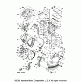 Схема вузла: Бічна кришка Yamaha XV1900 Raider
