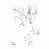 Схема узла: Передний тормозной цилиндр Yamaha YZF-R25