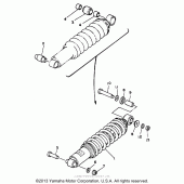 Схема узла: Rear shocks Yamaha XT350 XT350