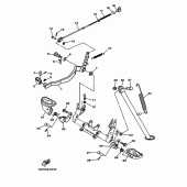 Схема вузла: Підніжки та Підставка Yamaha TTR230 TT-R230