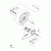 Схема вузла: Заднє колесо Yamaha FZ6 FZ6 (Naked)