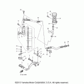 Схема узла: Задний тормозной цилиндр Yamaha YZF600R Thundercat