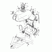 Схема узла: Топливный бак Yamaha SRX600