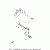 Схема вузла: Вал перемикання Yamaha TW200