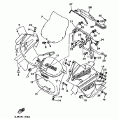 Схема узла: Облицовочные элементы 1 Yamaha XTZ750 Super Tenere