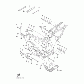 Схема узла: Рама Yamaha YZ250 YZ250F