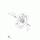 Схема узла: Переднее колесо Yamaha YZ450F YZ450F