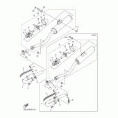 Схема вузла: Вихлопна система Yamaha WR450F