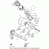 Схема вузла: Коленчатий вал і поршень Yamaha XVZ1300 Venture Royale