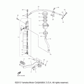 Схема вузла: Задній гальмівний циліндр Yamaha FZ1 FZ1