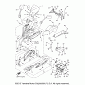 Схема узла: Облицовочные элементы (1) Yamaha FZ6 FZ6R