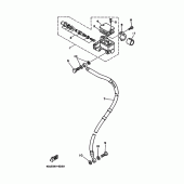 Схема узла: Передний тормозной цилиндр Yamaha DT125 DT125R