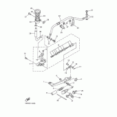 Схема вузла: Задній гальмівний циліндр Yamaha YZF-R6/YZF600 R6