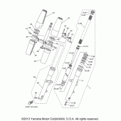 Схема узла: Вилка передней оси Yamaha XV1700 Road Star S