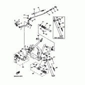 Схема узла: Подножки и Подставка Yamaha XT350 XT350