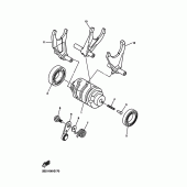 Схема вузла: Копірний вал та Вилки Yamaha YZ450F YZ450F