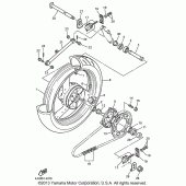 Схема вузла: Заднє колесо Yamaha YZF600R Thundercat