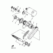 Схема узла: Привод стартера Yamaha XJ600 SECA II