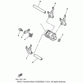 Схема узла: Shift cam - shift fork Yamaha WR250 WR250Z