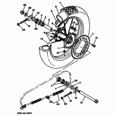 Схема узла: Заднее колесо Yamaha YZ125