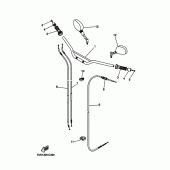 Схема вузла: Кермо та Тросики Yamaha XT660 XT660R