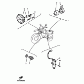 Схема вузла: Електроустаткування 2 Yamaha TT600