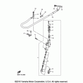 Схема вузла: Задній гальмівний циліндр Yamaha YZ450F YZ450FX