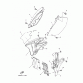 Схема узла: Боковая крышка Yamaha YZ250 YZ250