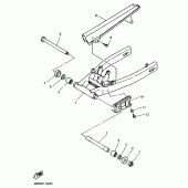 Схема вузла: Задній важіль та підвіска Yamaha XJ600 Diversion (S-TYPE)