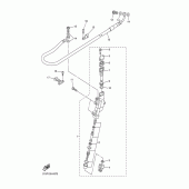 Схема узла: Задний тормозной цилиндр Yamaha WR250 WR250F