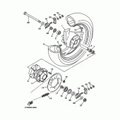 Схема вузла: Заднє колесо Yamaha TDM850
