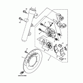 Схема узла: Передний тормозной суппорт Yamaha YP250 Majesty
