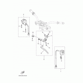 Схема узла: Пульт управления рулевой и Рычаг Yamaha MT125 MT-125